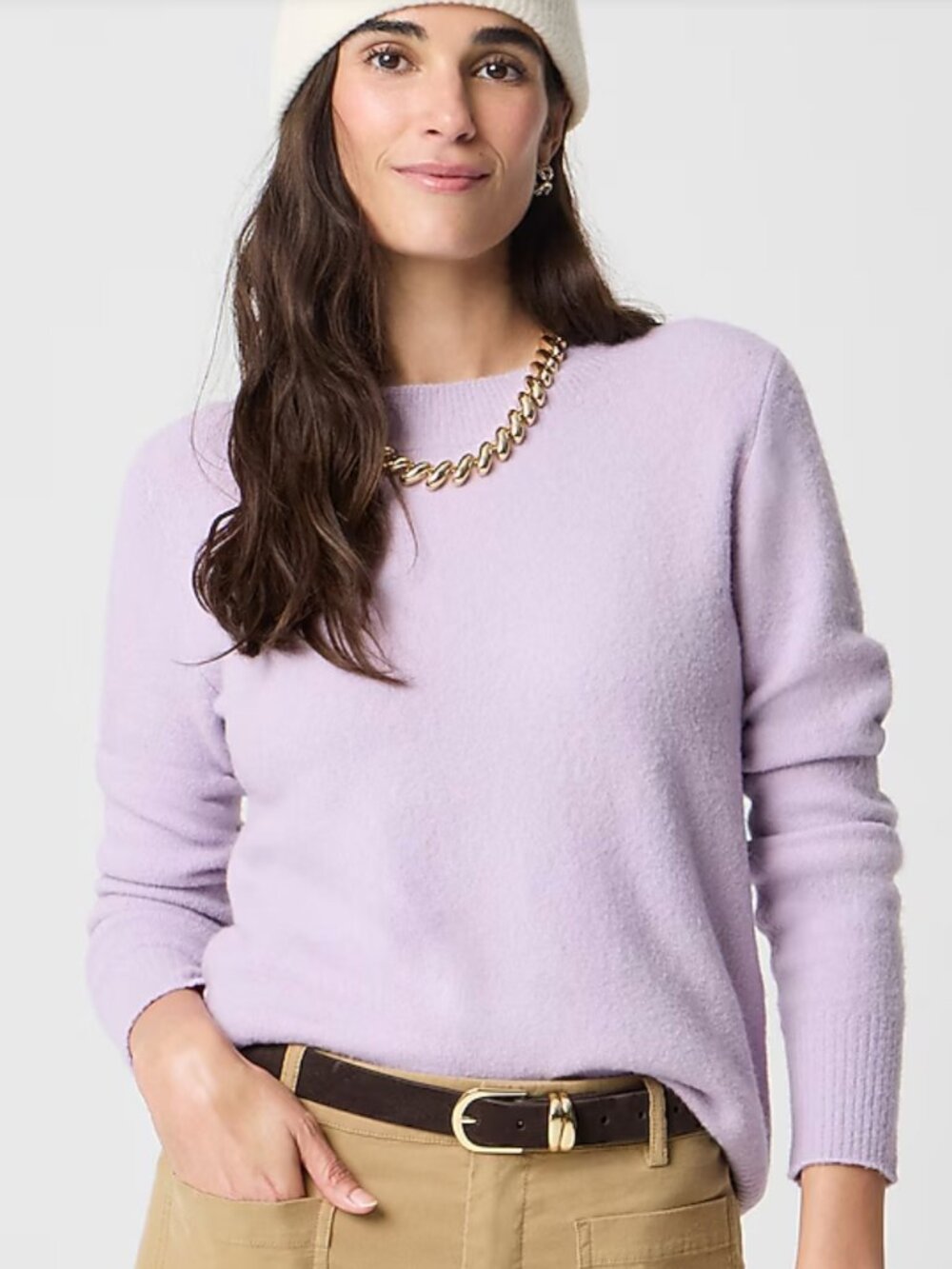NEW J. Crew Factory Crewneck sweater in extra-soft yarn Color: Hthr Westeria